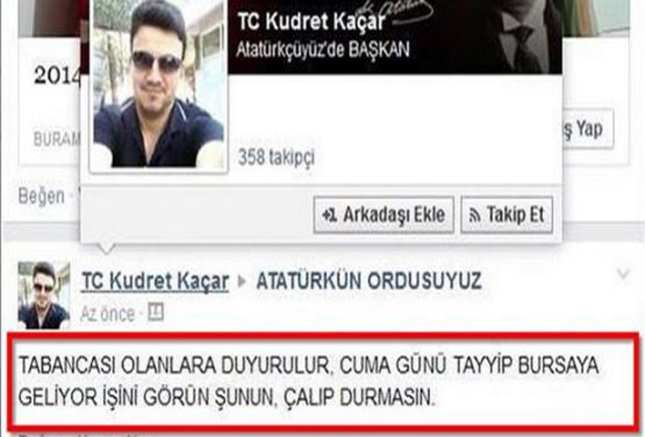 “Erdoğan’ın işini bitirin!”tweetine hapis cezası “Erdoğan’ın işini bitirin!”tweetine hapis cezası